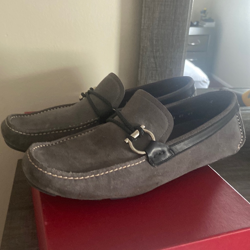 Salvatore Ferragamo suede mens shoes